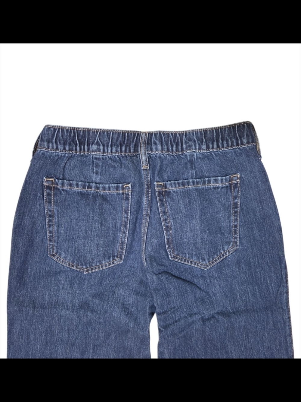 Hollister Wide Leg Flare Jeans - Medium Blue Denim Size M Long - Picture 10 of 12